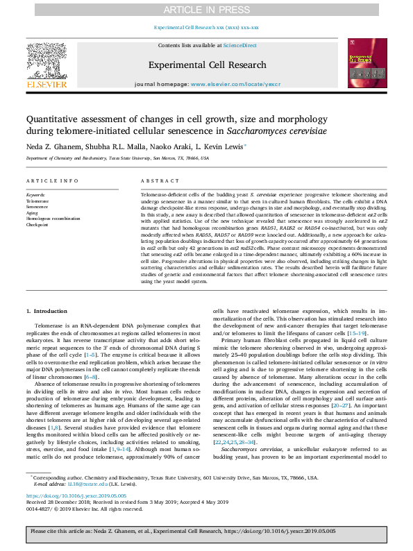 (PDF) Quantitative assessment of changes in cell growth, size and ...