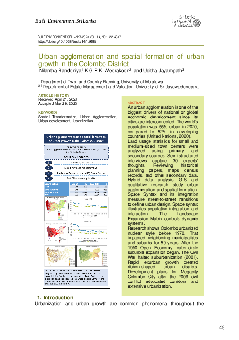 (PDF) Urban agglomeration and spatial formation of urban growth in the ...