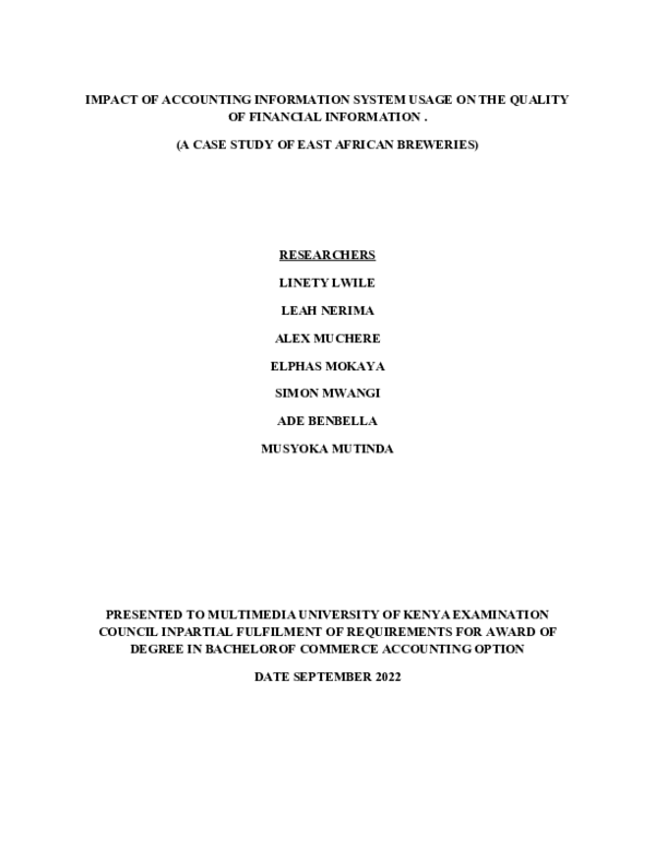(DOC) IMPACT OF ACCOUNTING INFORMATION SYSTEM USAGE ON THE QUALITY OF ...