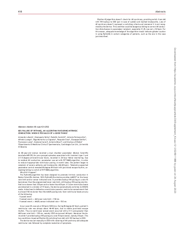(PDF) 805 Failure of Rythmiq, an Algorithm Favouring Intrinsic ...