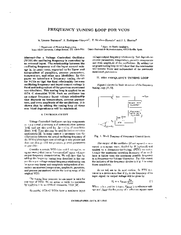 (PDF) Frequency tuning loop for VCOs