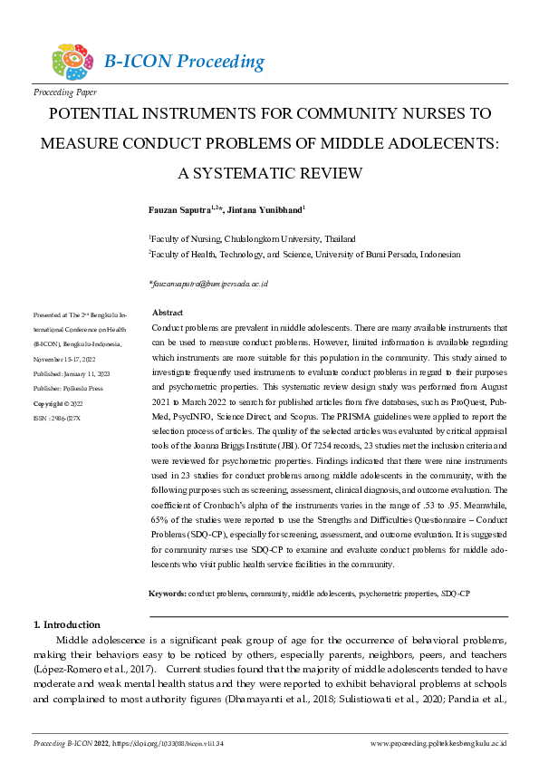 (PDF) Potential Instruments for Community Nurses to Measure Conduct ...