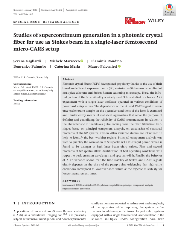(PDF) Studies of supercontinuum generation in a photonic crystal fiber ...