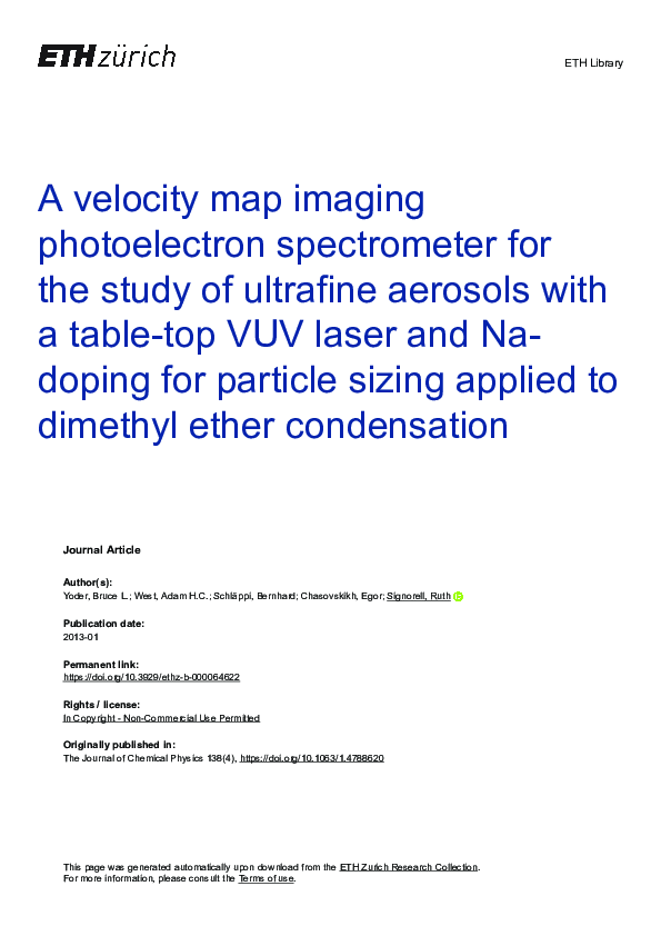 (PDF) A velocity map imaging photoelectron spectrometer for the study ...