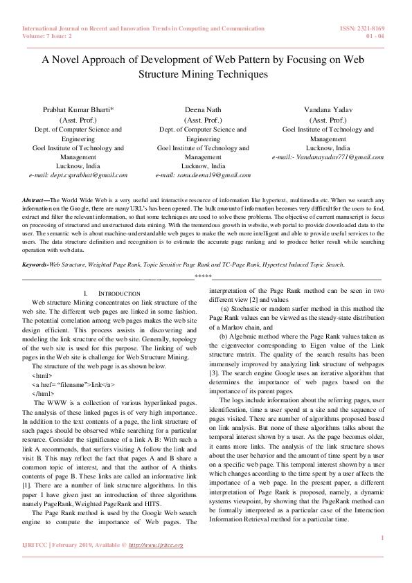 (PDF) Enhancing Web Mining Techniques for Improved Data Retrieval
