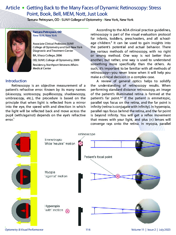 (PDF) Article • Getting Back to the Many Faces of Dynamic Retinoscopy