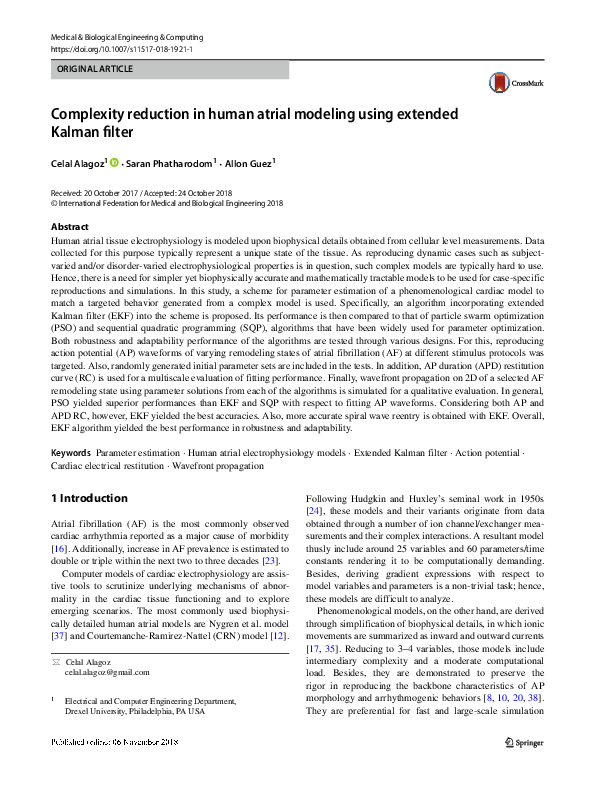 (PDF) Complexity reduction in human atrial modeling using extended ...