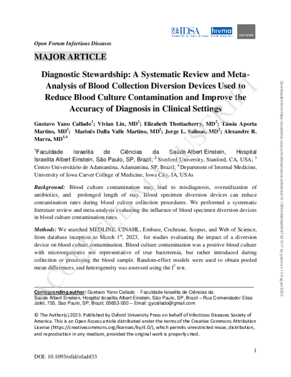 (PDF) Diagnostic Stewardship: A Systematic Review and Meta-Analysis of ...