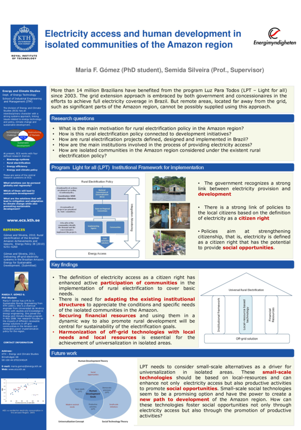 (PDF) Electricity access and human development in isolated communities ...