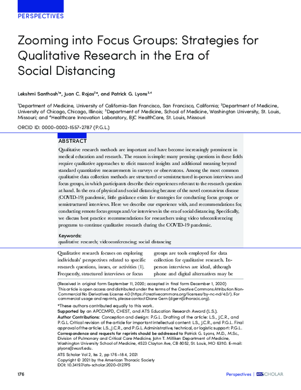 (PDF) Zooming into Focus Groups: Strategies for Qualitative Research in ...