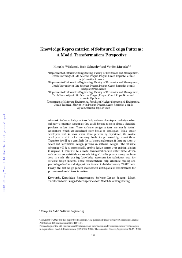 (PDF) Knowledge Representation of Software Design Patterns: A Model ...