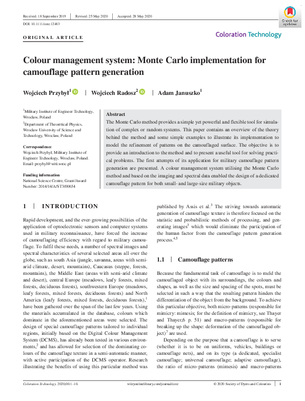 (PDF) Colour management system: Monte Carlo implementation for ...