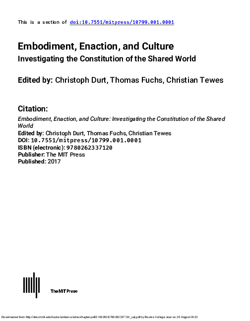 (PDF) Intercorporeality and Intersubjectivity: A Phenomenological ...