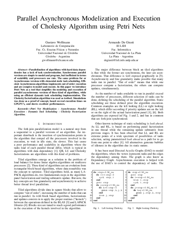 (PDF) Parallel Asynchronous Modelization and Execution of Cholesky ...