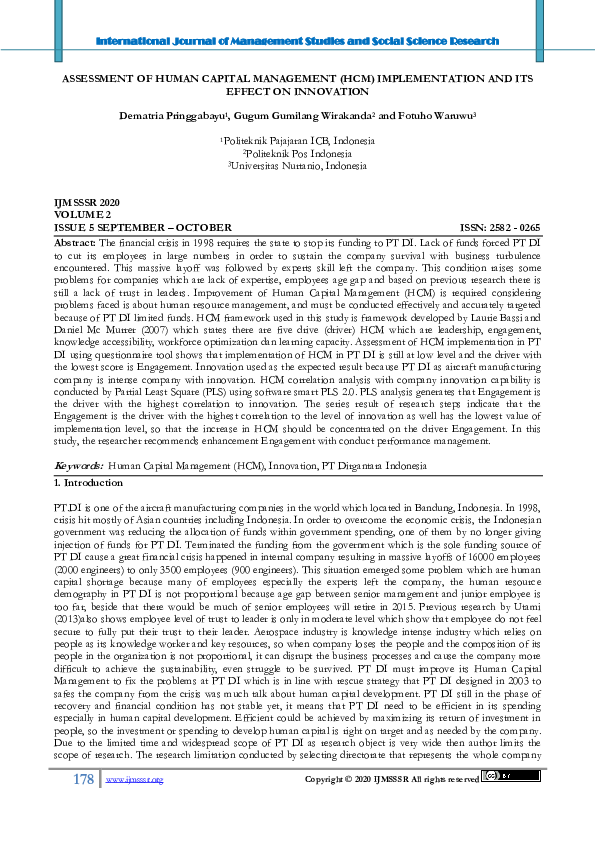 (PDF) Assessment of Human Capital Management (HCM) Implementation and ...