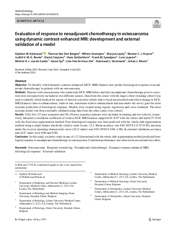 (PDF) Evaluation of response to neoadjuvant chemotherapy in ...