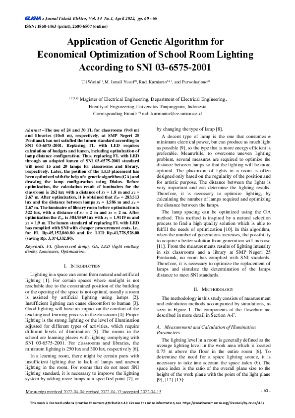 (PDF) Application of Genetic Algorithm for Economical Optimization of ...