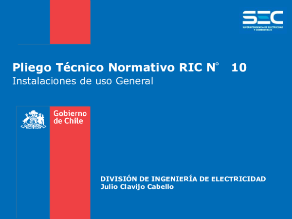 (PDF) Presentación RIC 10 - Instalaciones de Uso General