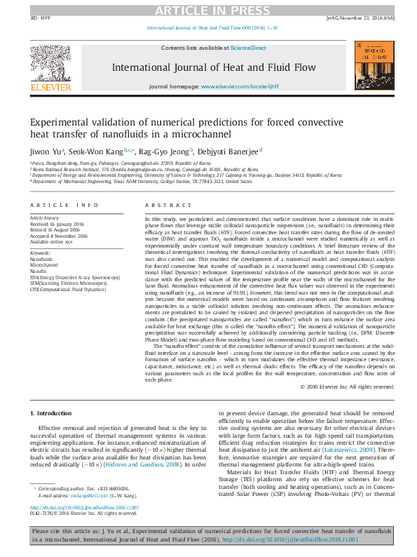(PDF) Experimental validation of a numerical prediction model for free ...