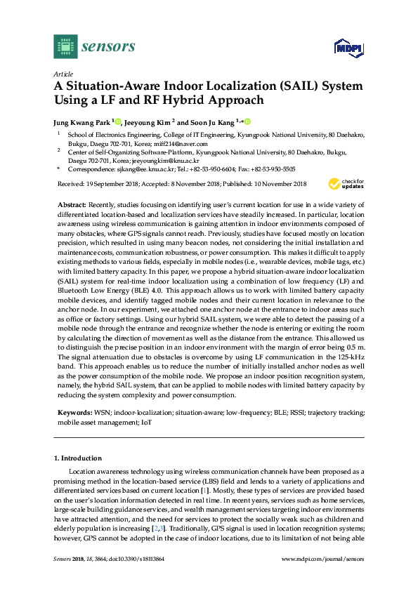 (PDF) A Situation-Aware Indoor Localization (SAIL) System Using a LF ...