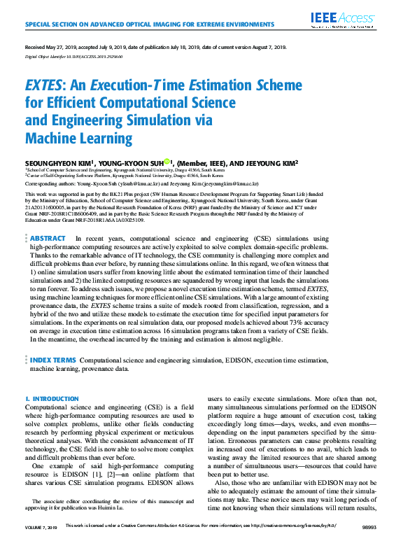 (PDF) EXTES: An Execution-Time Estimation Scheme for Efficient ...