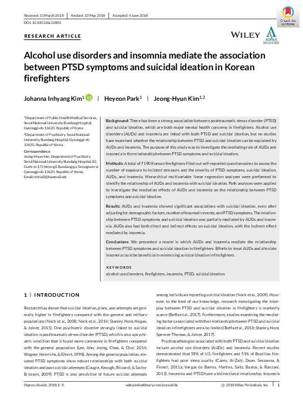 (PDF) Alcohol use disorders and insomnia mediate the association ...