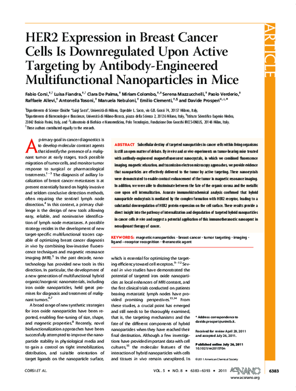 (PDF) HER2 Expression in Breast Cancer Cells Is Downregulated Upon ...