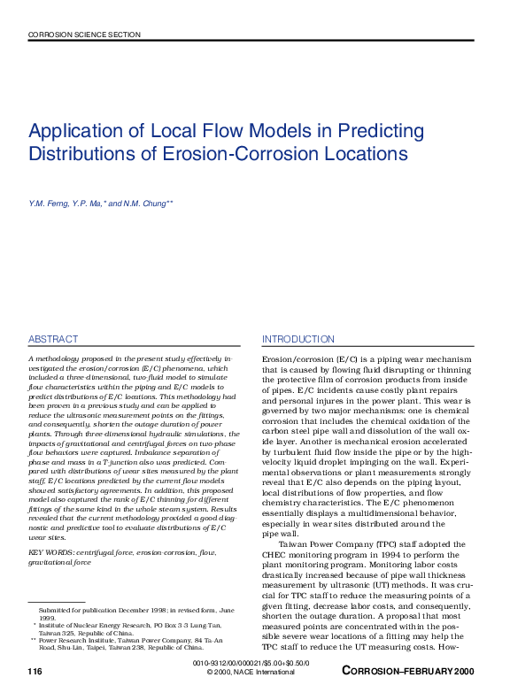 (PDF) Application of Local Flow Models in Predicting Distributions of ...