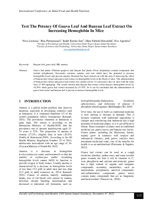 (PDF) Test The Potency Of Guava Leaf And Banyan Leaf Extract On ...