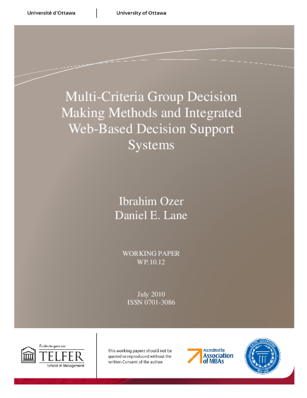 (PDF) Multi-criteria group decision making methods using AHP and ...