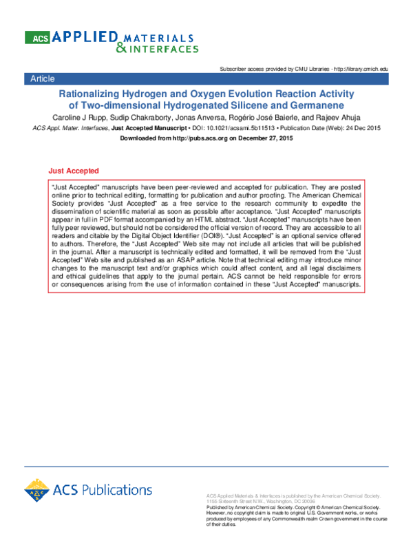 (PDF) Rationalizing the Hydrogen and Oxygen Evolution Reaction Activity ...