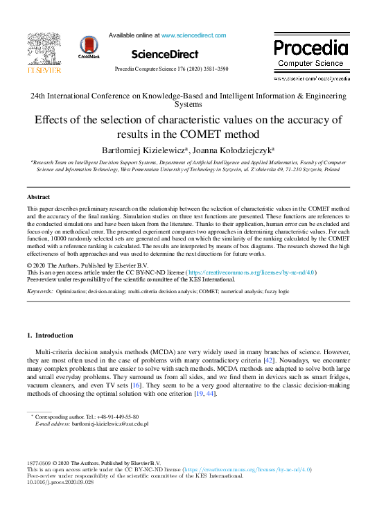 (PDF) Effects of the selection of characteristic values on the accuracy ...