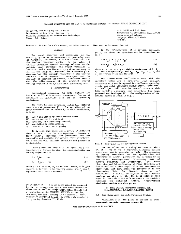 (PDF) Variable structure and time-varying parameter control for ...