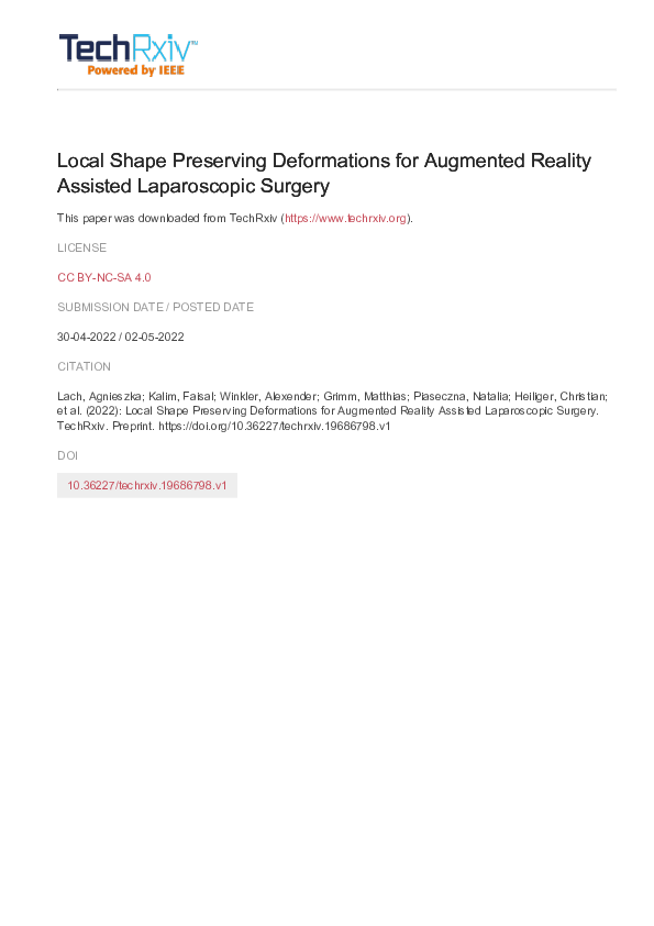 (PDF) Local Shape Preserving Deformations for Augmented Reality ...