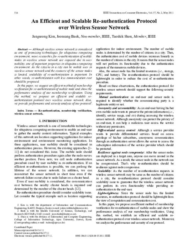 (PDF) An efficient and scalable re-authentication protocol over ...