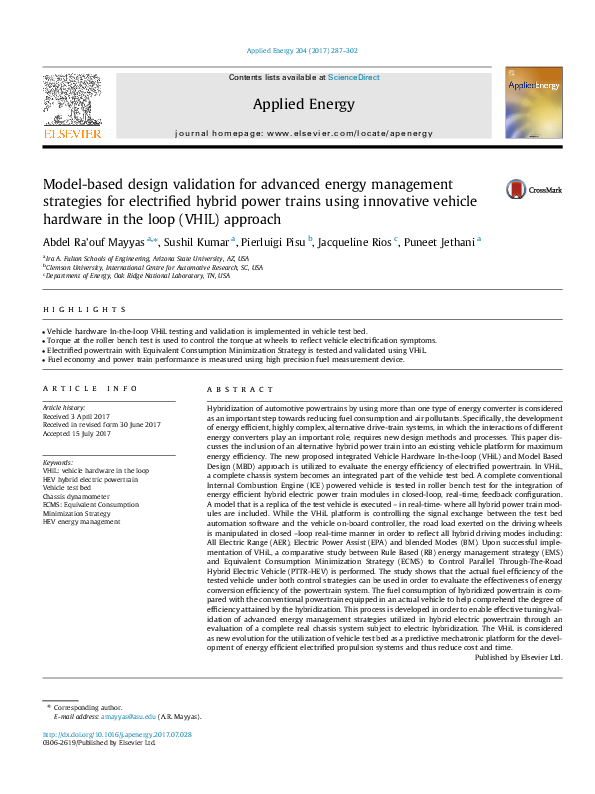 (PDF) Model-based design validation for advanced energy management ...