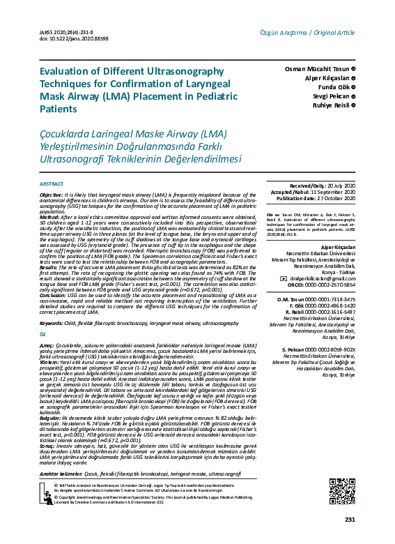(PDF) The Evaluation of Different Ultrasonography Techniques for