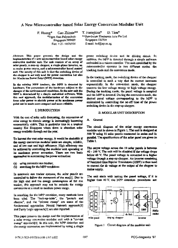 (PDF) A new microcontroller based solar energy conversion modular unit
