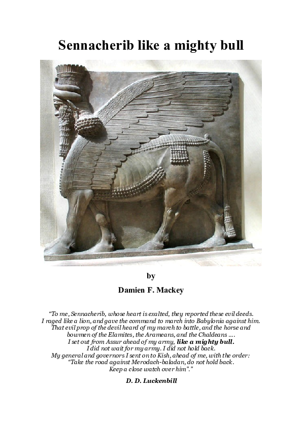 (DOC) Sennacherib like a mighty bull