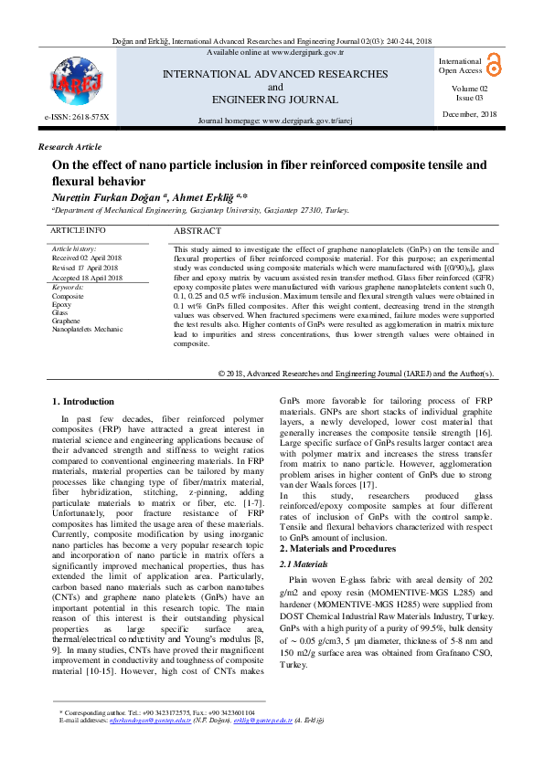 (PDF) On the Effect of Nano Particle Inclusion in Fiber Reinforced ...