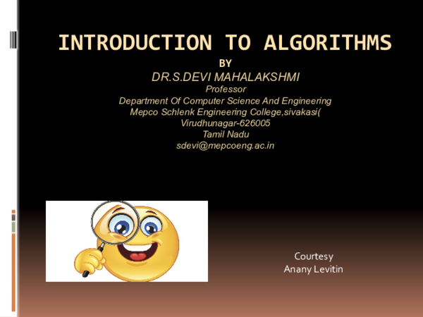 (PPT) Introduction to Algorithms
