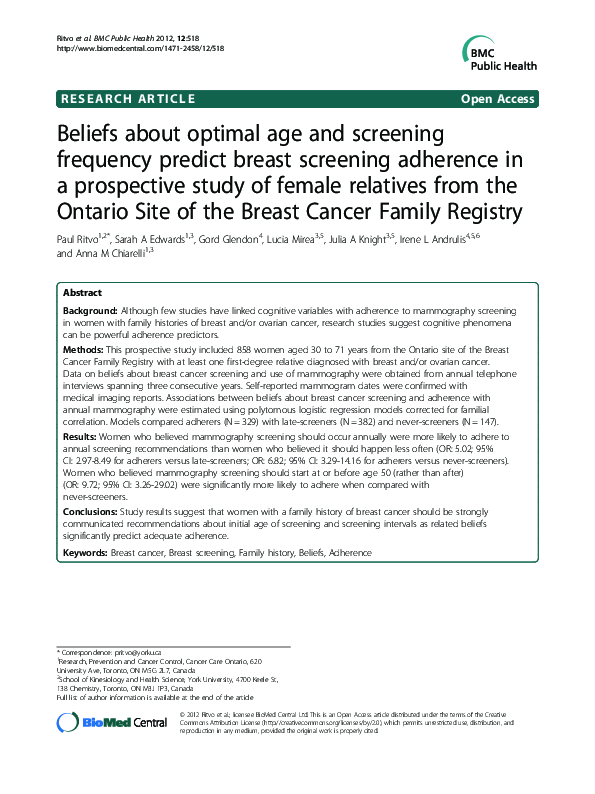(PDF) RESEARCH ARTICLE Open Access Beliefs