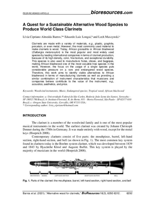 (PDF) A quest for a sustainable alternative wood species to produce