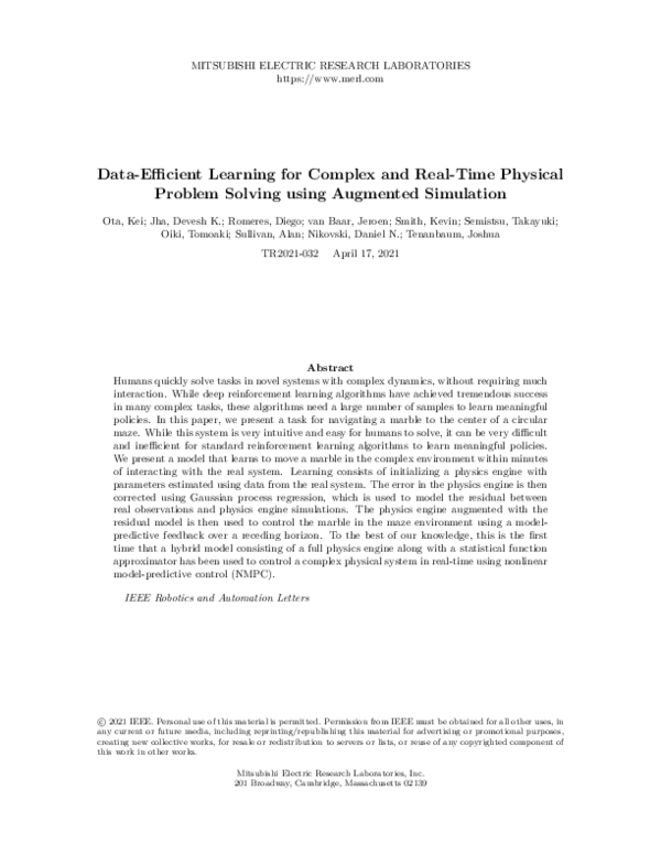 (PDF) Data-Efficient Learning for Complex and Real-Time Physical ...