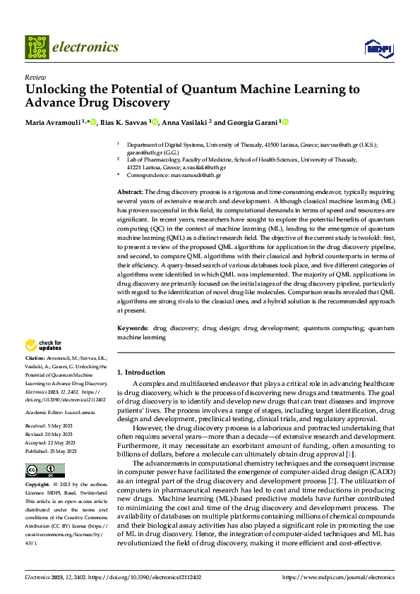 (PDF) Unlocking the Potential of Quantum Machine Learning to Advance ...