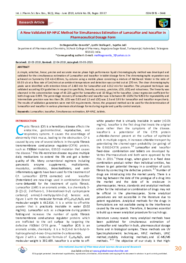 (PDF) A New Validated Rp Hplc Method For Simultaneous