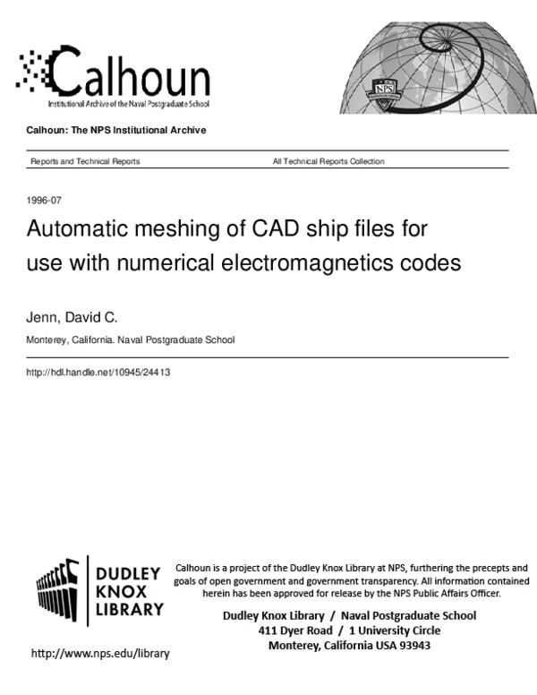 (PDF) Automatic Meshing of CAD Ship Files for Use with Numerical ...