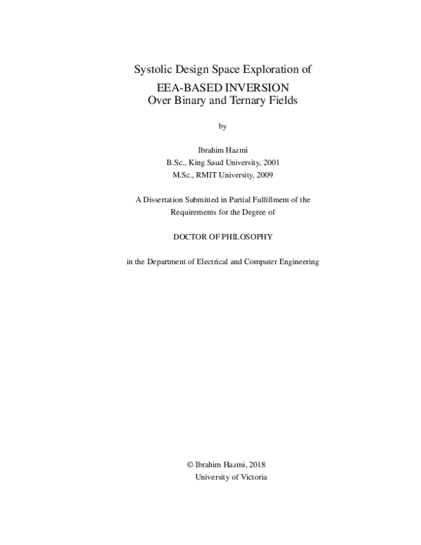 (PDF) Systolic design space exploration of EEA-based inversion over ...