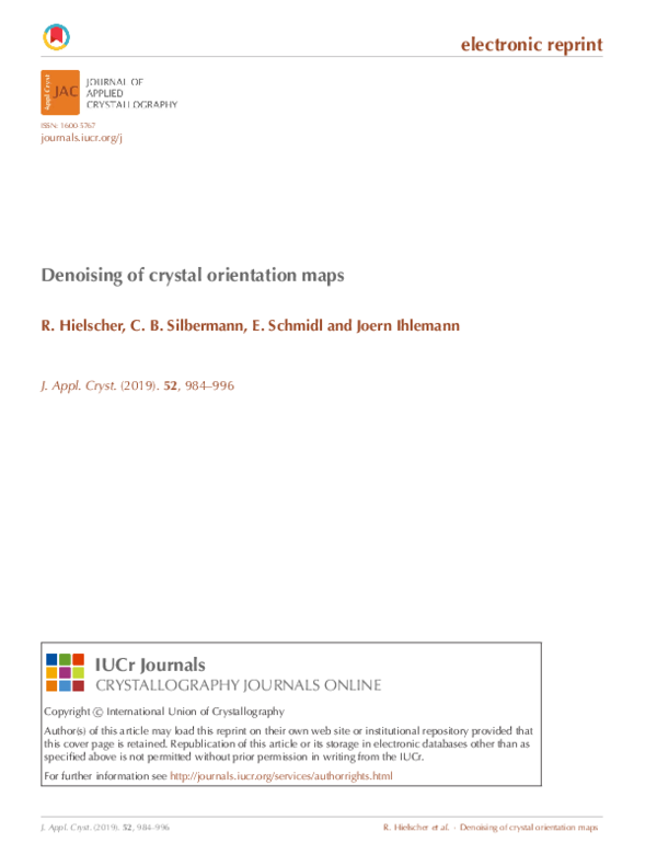 (PDF) Denoising of crystal orientation maps