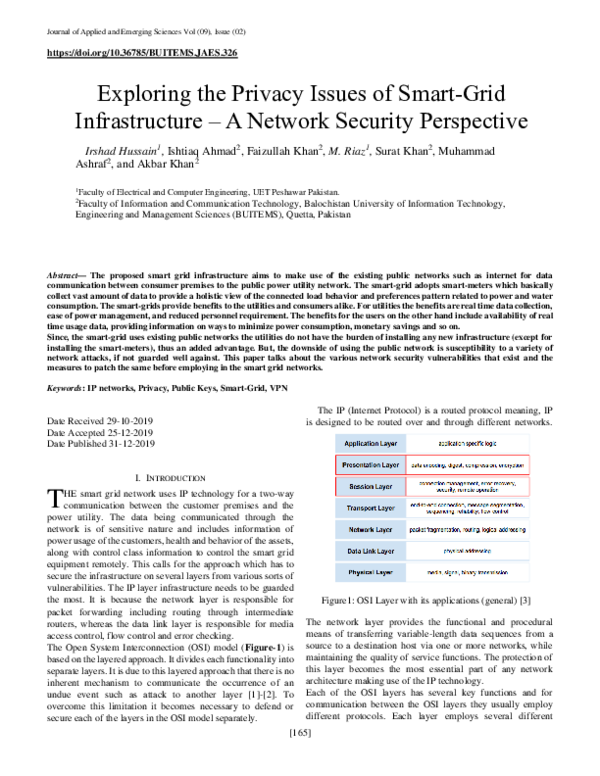 (PDF) Enhancing The Privacy of Smart-Grid Infrastructure – A Network ...